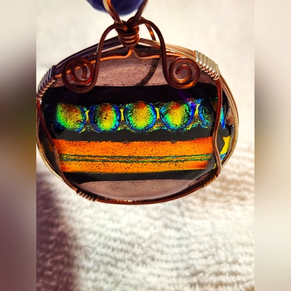 Handmade Fused Glass Pendant - Picture 1 of 9